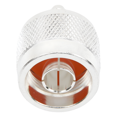 Conector Coaxial N Macho de Anillo Plegable para Cable RG-142/U, Plata/ Oro/ Teflón.