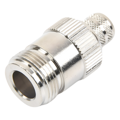 Conector N Hembra Inverso de Anillo Plegable para Cables 9913, RG-8/U, LMR-400, Grupo I, Níquel/ Oro/ Teflón.