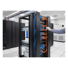 Organizador Vertical CableTek, Sencillo (Solo Frontal), Para Rack Abierto de 45 Unidades, 6 in de Ancho, Color Negro