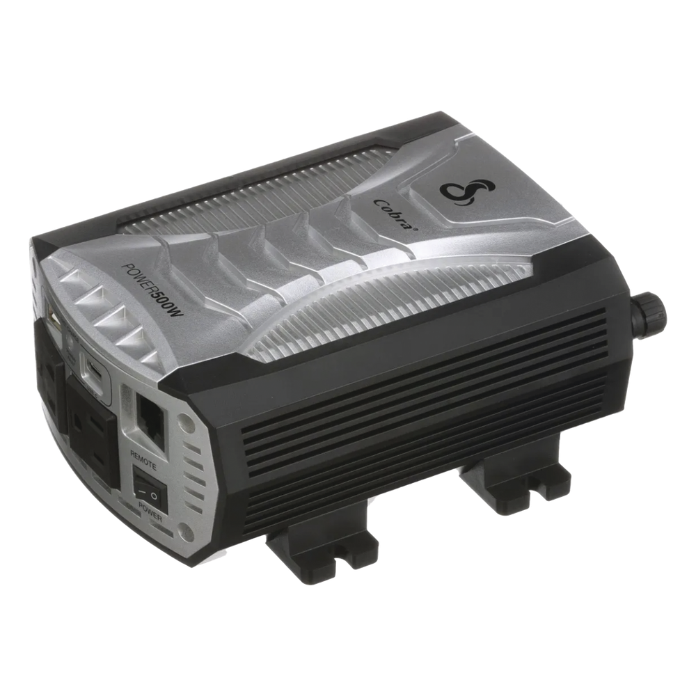 Inversor de Potencia / 500W Continuos / 1000W Pico / 2 Salidas AC GFCI / USB-A y USB-C Carga Rápida / Protección Pentagon / 12V DC a 115V AC
