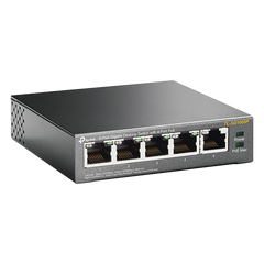 Switch Escritorio No Administrable de 5 puertos 10/100/1000 Mbps / Con 4 puertos PoE 802.3af/at de hasta 65 W / PoE Extendido hasta 250 metros