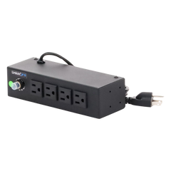 Tomacorriente de 4 Contactos (NEMA 5-15R) Voltaje Entrada/Salida: 120Vca/10A Max. Opción de Instalación en Escritorio o Pared