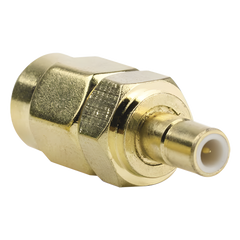 Adaptador Coaxial en Línea, de Conector SMA Macho a SMB Hembra, Oro/ Oro/ Teflón.