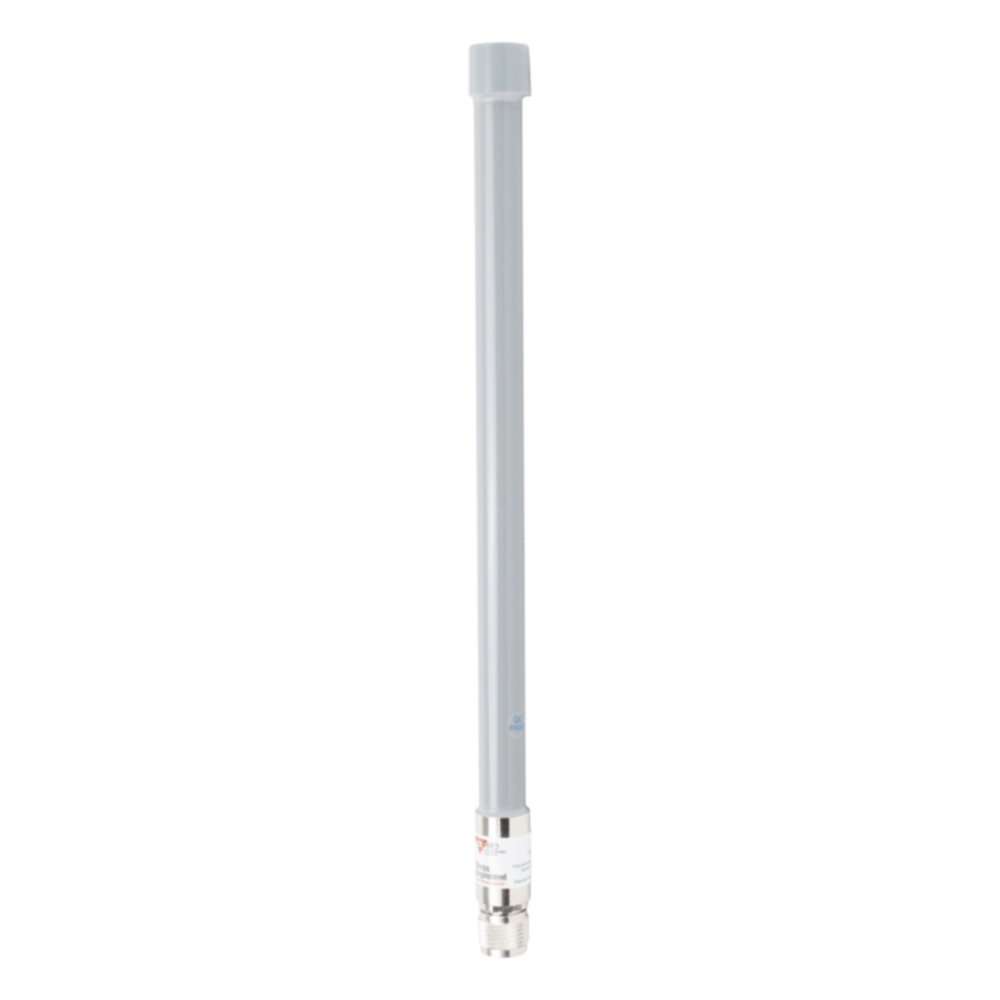 Antena Omnidireccional, mayor distancia de transmisión y recepción de señal en 360º,  Doble banda, 2.4 Ghz de  6 dBi/ 5 GHz  9 dBi, Conector N-Hembra, Adecuada para entornos exigentes