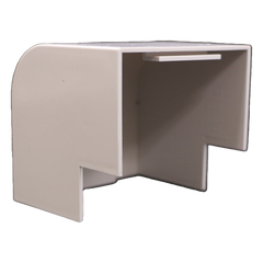 Esquinero Exterior Color Blanco de PVC Auto Axtinguible, Para Canaleta TMK-4577 (5510-02001)