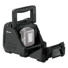 Bocina Negra Bluetooth con entrada USB, Auxiliar y Cargador, Funciona con Batería LXT de 18V o CXT de 12v (no inluidas)