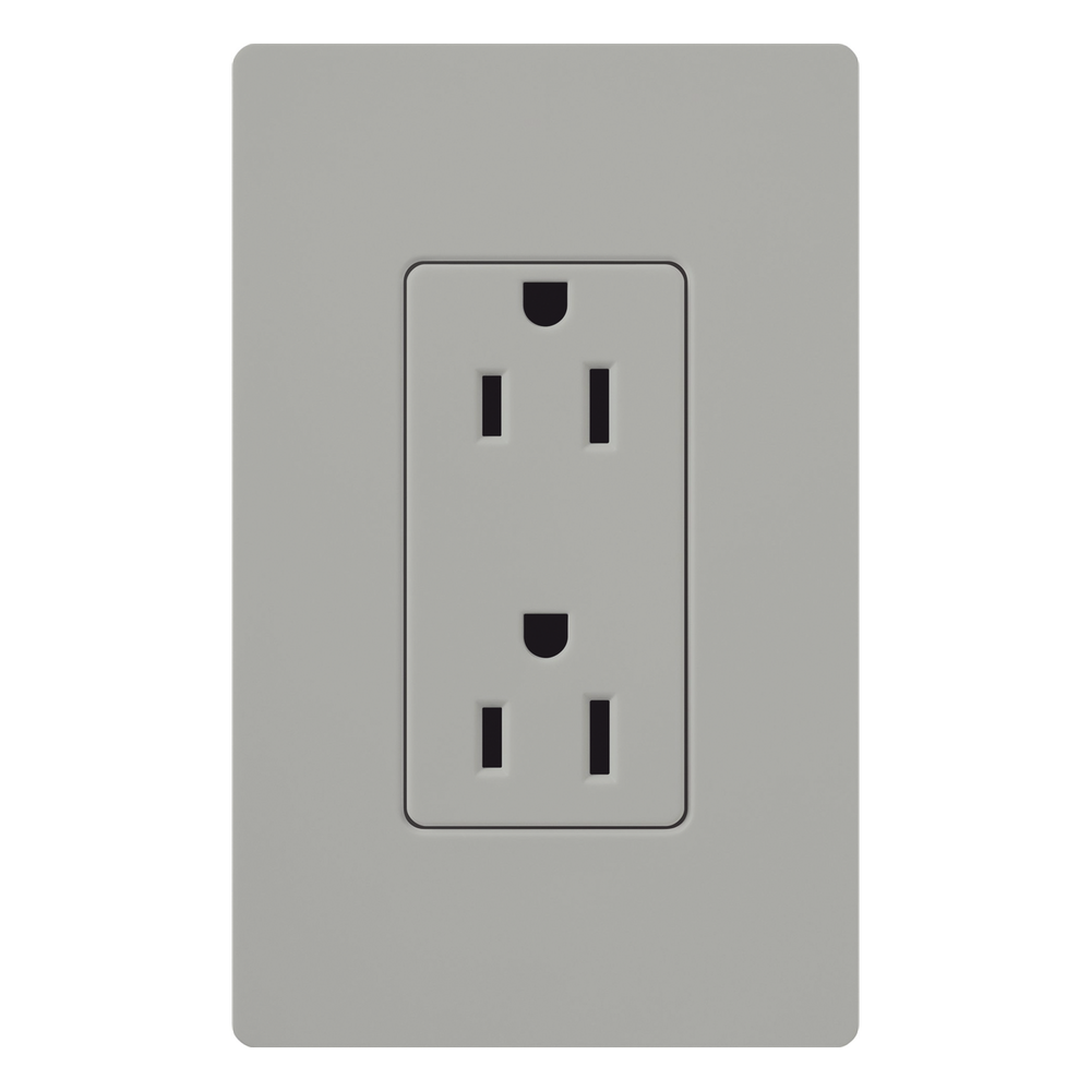 Contacto dúplex de pared 15 A / 125 V, línea Claro, para instalaciones residenciales y comerciales