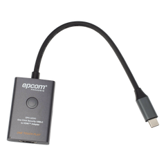 Adaptador USB-C a HDMI con Seguridad de Un Clic | Resolución 4K Ultra HD 60Hz | HDMI 2.0b 18 Gbps | DP 1.2a | Silenciamiento de Video Instantáneo | Protección ESD ±8kV | Audio 7.1 Canales | Compatibilidad Universal