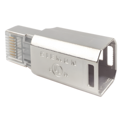 Plug RJ45 Cat6A Blindado, Terminación en Campo, Compatible con Todas las Categorías, con Clip Protector de Seguro