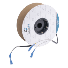 Carrete de Fibra Óptica Monomodo con Conectores SC-SC Duplex, Reforzada con Kevlar, de 50 Metros (164.04 Pies), Para Instalaciones Subterráneas por Tubería