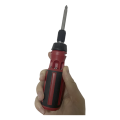 Desarmador 6 en 1 con Mango de Agarre Plástico (Torx #10 y #20, Hexagonal #5, PH0, PH2, Plana #5)