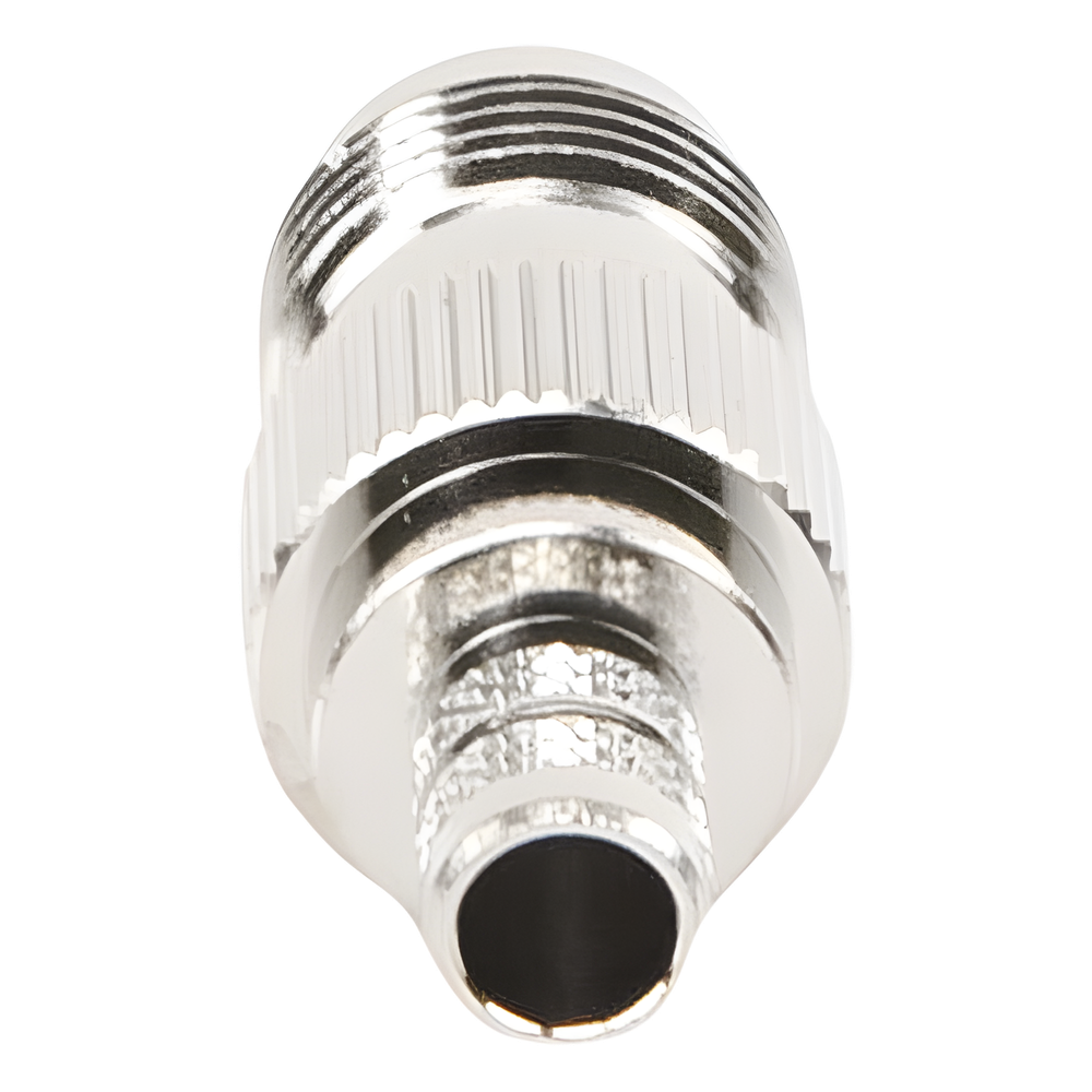 Conector TNC Hembra de Anillo Plegable para Cables RG-8/X, LMR-240, Grupo X, Níquel/ Oro/ Delrin.