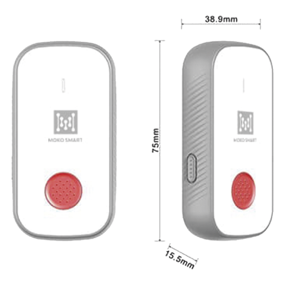 Botón de Pánico LoRaWAN con GPS / BLE para Interior y Exterior / Batería Recargable / IP66