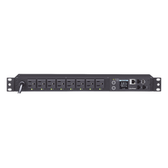 PDU Switchable por Toma, Para Distribución de Energía, Entrada 120 Vca NEMA 5-15P, Con 8 Salidas NEMA 5-15R, Horizontal 19in, 1UR