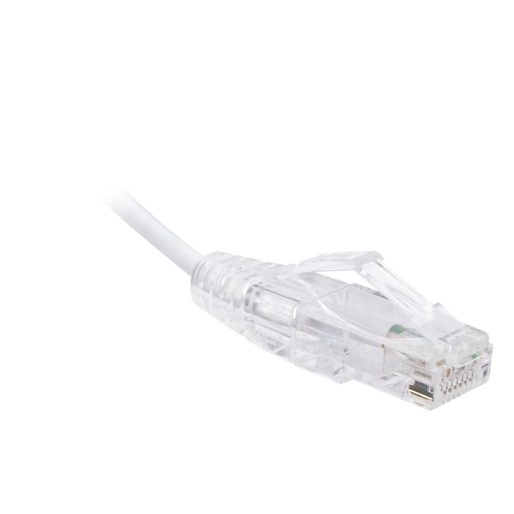 Cable de Parcheo Slim UTP Cat6 - 3 Metros (9.84 Pies) Blanco Diámetro Reducido (28 AWG)
