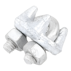 Nudo/ Perro/ Abrazadera Acero Forjado para Cable de 1/4" Galv. por Inmersión en Caliente.