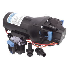 Bomba de Diafragma Marina PARMAX HD4 / 12V / 4 GPM (15.1 LPM) / 40 PSI (2.8 BAR) / Autocebante / IPX6 / Acero Inoxidable / Bypass Interno