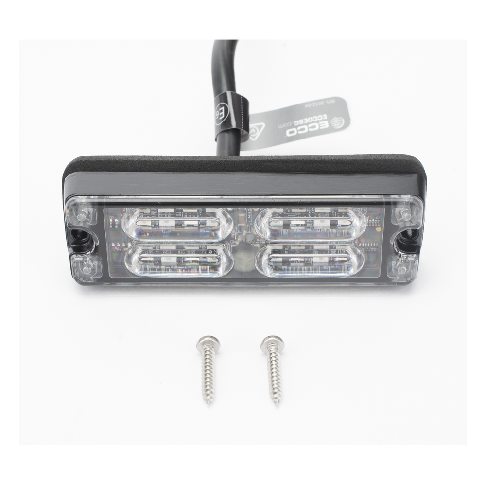 Luz Auxiliar de 16 LED, Rojo/Azul, Lente Transparente