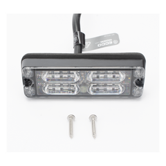 Luz Auxiliar de 16 LED, Rojo/Azul, Lente Transparente