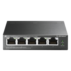 Switch Escritorio No Administrable de 5 puertos 100/100/1000 Mbps / Con 4 puertos PoE 802.3af/at de hasta 40 W