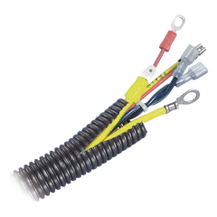 Tubo Corrugado Abierto para Protección de Cables, .38in (9.7 mm) de Diámetro, 30.5 m de Largo, Color Negro