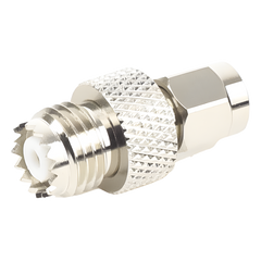 Adaptador en Línea, de Conector SMA Macho a Mini-UHF Hembra, Níquel/ Oro/ Teflón.Au/Teflón.