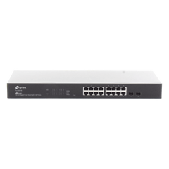 Switch Omada SDN Administrable / 16 puertos Gigabit y 2 puertos SFP / Funciones sFlow, QinQ y QoS / Administración centralizada OMADA