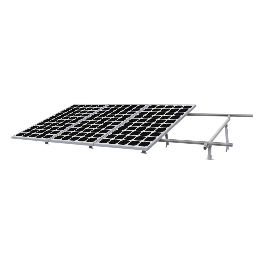 Kit Montaje para Panel Solar, Riel 5 de 5.4m para 4 Módulos de Espesor de 35mm, Vel. de Viento Máx. 190km/h