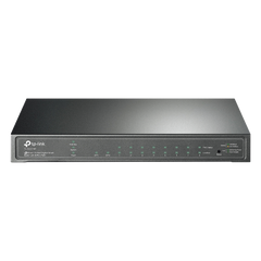 Switch PoE JetStream SDN Administrable 8 puertos 10/100/1000 Mbps + 2 puertos SFP, 8 puertos PoE, 61W, administración centralizada OMADA SDN