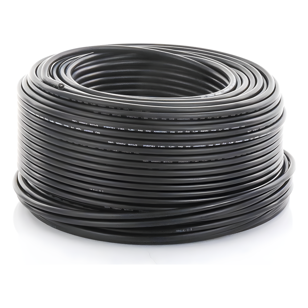 Cable Fotovoltaico Negro / 6mm² (10AWG) / Material COBRE /  2000V / Rollo de 100m