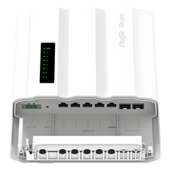 Switch Outdoor Capa 2 / 7 Puertos Gigabit + 2 SFP / PoE/PoE+/PoE++ 60W / IP65 / ERPS / Gestión Cloud / 14 Gbps