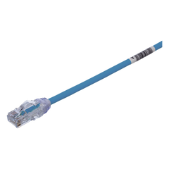 Cable de Parcheo UTP Cat6A, CM/LSZH, Diámetro Reducido (28AWG), Color Azul, 3 Metros (9.84 Pies).
