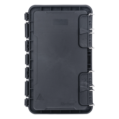 Caja de Distribución de Fibra Óptica, Hasta 96 Empalmes, Exterior IP65, Color Negro