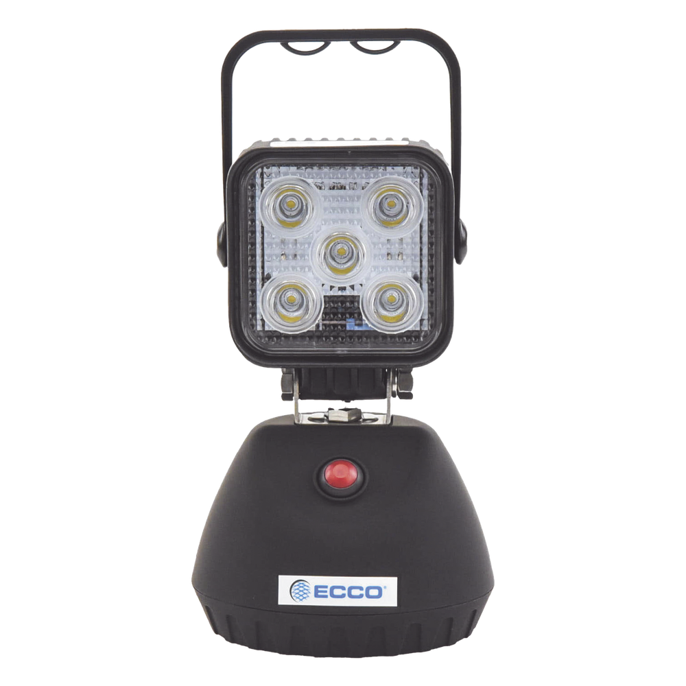 Luz de Trabajo Recargable de 5 LED, 650 Lumenes, Color Negro, Base Magnetica