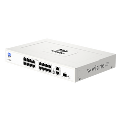 Switch no administrable PoE WI-TEK /16 Puertos 10/100 Mbps PoE af/at / 2 Puertos Uplink Gigabit / 1 Ranura SFP 1000 Mbps / Presupuesto 180 W / Puerto 1 Hi-PoE 60W