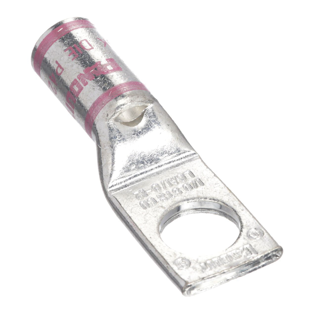 Zapata de compresión LCA1/0-12-X, para cal. 1/0 Awg, Barreno para tornillo prisionero de 1/2, 1 Pz