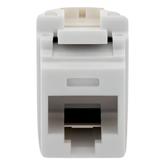 Conector Jack Estilo 110 (de Impacto), Tipo Keystone, Categoría 6, de 8 Posiciones y 8 Cables, Color Blanco