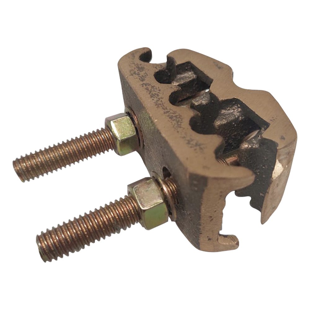 Conector para 3 Cables de Cobre (4 - 2/0 AWG) a Tubo o Varilla (5/8 in - 3/4 in).