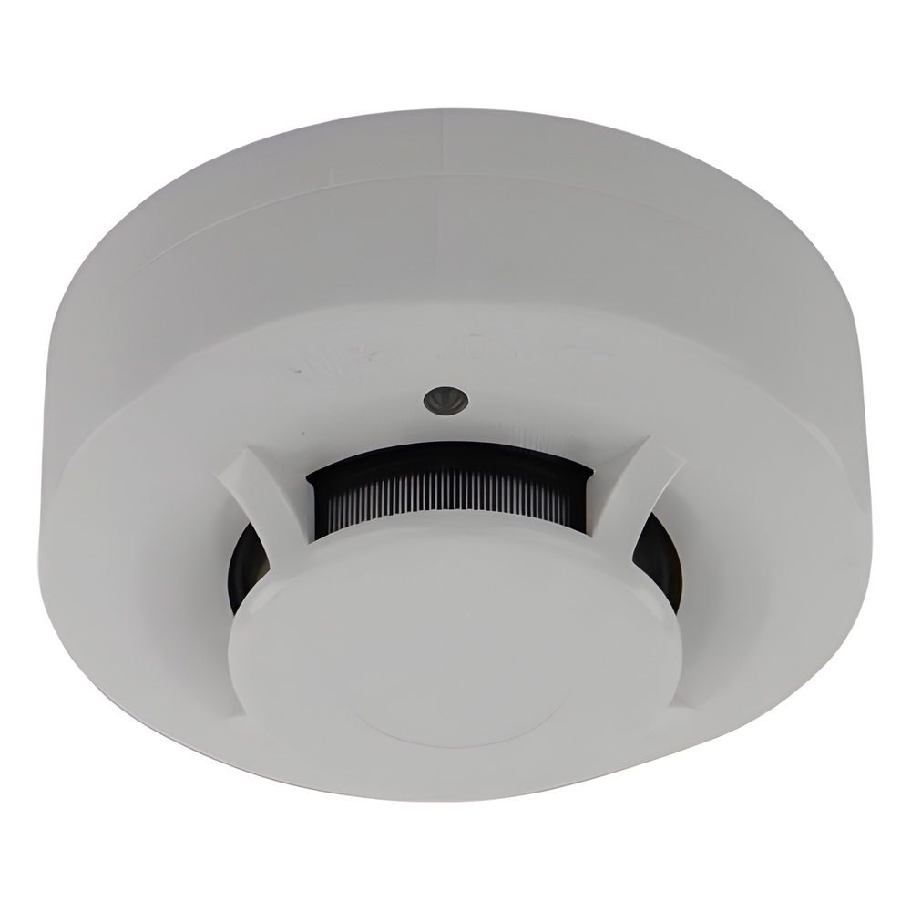 Detector de Humo Fotoeléctrico No Direccionable de 4 Hilos / DC 12 V / Algoritmos de Detección Avanzada / LED Duales 360° / Salida de Relé N/C o N/A / Montaje en Techo