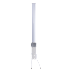 Antena Omnidireccional en 2.4 GHz, Rango de Frecuencias (2.3 - 2.5 GHz), Ganancia de 10 dBi, Doble Polaridad MIMO 2x2, Incluye Jumpers