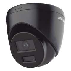 [Dual Light] Turret IP 4 Megapixel / Color Negro /  Lente 2.8 mm / 30 mts IR + 30 mts Luz Blanca / Micrófono Integrado / ACUSENSE Lite / Exterior IP67 / H.265 / PoE / ONVIF / Micro SD
