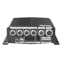 DVR Móvil / Multiplataforma / 4 Canales AHD + 2 canales IP/ Almacenamiento en Memoria Micro SD / H.265 / Chip IA Embebido / Soporta 4G / GPS / WIFI