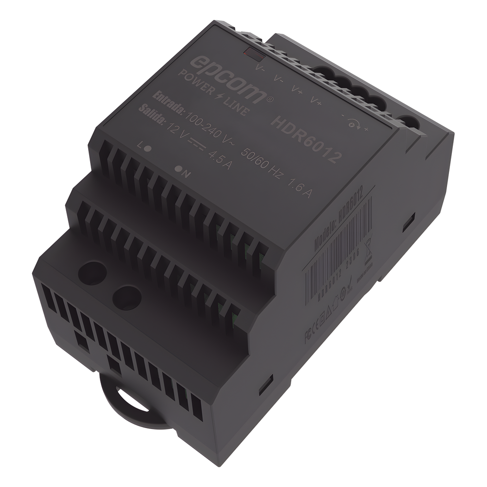 Fuente de Poder Industrial Entrada: 100-240 Vca / Salida: 15 Vcc/ 4 A/ 60 W/ Riel Din