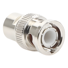 Conector BNC Macho de Rosca para Cable LP-142, RG-58/U, RG-142/U, Níquel, Oro, Delrin. .