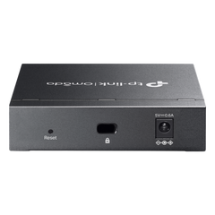 Switch Gestionado Omada SDN / 5 Puertos Gigabit RJ45 / 10 Gbps Capacidad Switching / 7.4 Mpps Forwarding Rate / Gestión Cloud Centralizada / VLAN 802.1Q / QoS 8 Colas Prioridad / Metal Fanless