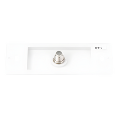 Toma de pared para cable coaxial con conector tipo F de 75 ohms, estilo Designer de la línea Claro, para señal de TV, color blanco brillante