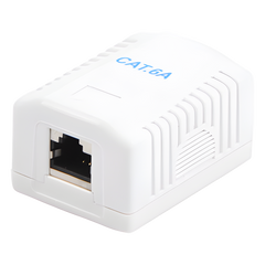 Caja de Pared con 1 Puerto, Incluye 1 Jack STP Cat6A