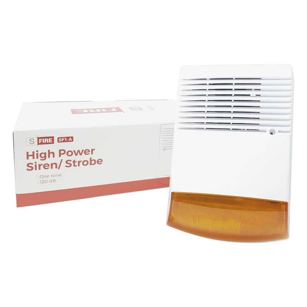 Sirena Estrobo para Exterior / 120 dB / IP65 / Luz Intermitente / Anti-Sabotaje