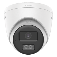 [Audio Bidireccional + Sirena & Estrobo + Dual Light + ColorVu] Turret TURBOHD 4K (8 Megapixel)  / Lente 2.8 mm / 40 mts IR EXIR + 40 mts Luz Blanca / Sirena / Micrófono y Bocina Integrado / Exterior IP67 / dWDR