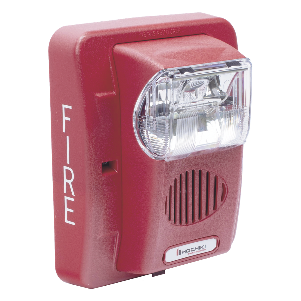 Sirena Estrobo, 12 Vcd, Multi-Candela 15 hasta 110 cd, Montaje En Pared, Color Rojo, Serie HEC3 (0500-05980) Hochiki